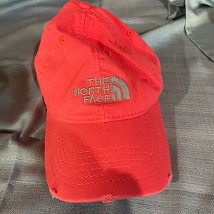 Pink north face  hat